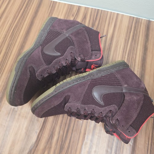 Nike Dunk Hidden Wedge Sky Hi Heel Shoe High Sneakers Size 6.5 Maroon 644877-601 - Picture 4 of 15