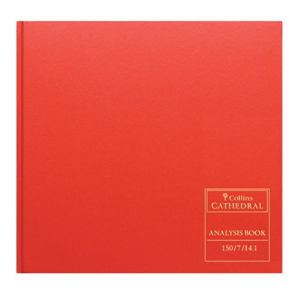 Cathedral - Accounts Book Analysis 7 Debit, 14 Credit Columns - Red (150/7/14.1)