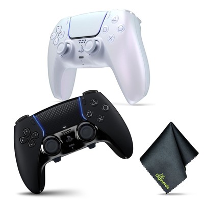 Sony PS5 DualSense Edge Wireless Controller BLACK + Chroma Pearl + Cleaning