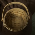 1990 Longaberger Basket, round top, square bottom, rotating handle — photo 2