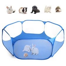 Indoor Small Animal Cage Playpen w/ Mat Portable Exercise Fence for Pets