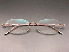 Silhouette Eyeglasses Frames Only, 6620 40 6077, 48-17-135, Pink, Titanium