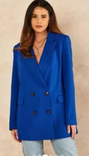 Oversized Blazer/Jacket Size uk 8 Jacket Blue smart New 