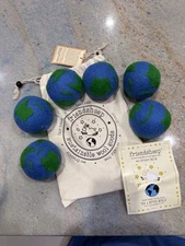 NEW Friendsheep wool dryer balls, blue/green, 6 pack