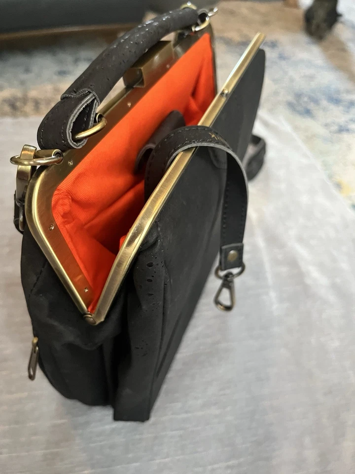 Laflore Paris Bebebark Black Cork - Convertible Crossbody Backpack Clutch - Image 2 of 4