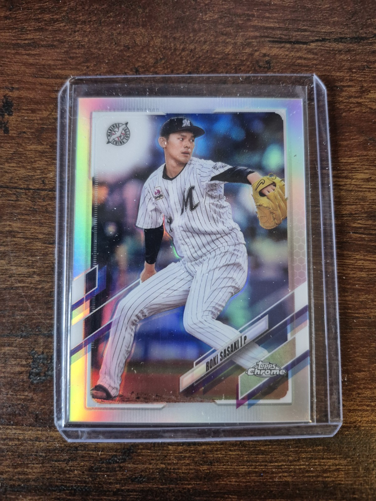 Roki Sasaki Topps Chrome NPB 2021 RC Rookie Refractor #194 SP Dodgers