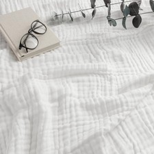 King Muslin Blanket 108"x90" - 6 Layer Soft, Breathable, Lightweight, Washable