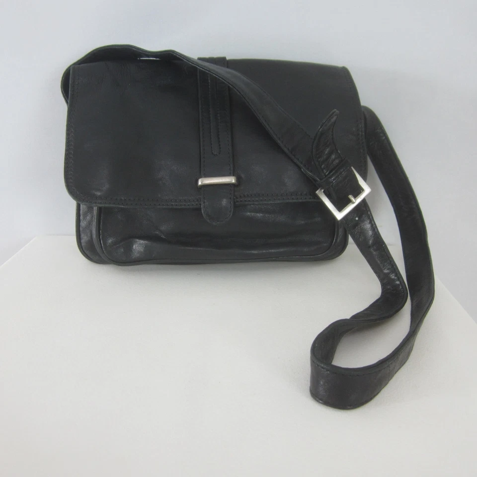 Винтажный Shafmaster кожи Co зеленый поля черный через плечо наплечная сумка мягкий 90-х - Изображение 2 из 4