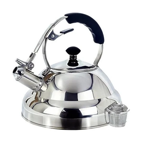 3L Whistling Kettle Stainless Steel Gas Electric Induction Hobs & Tea Strainer
Opens in a new window