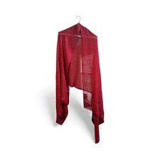 Cejon Women's Red Sparkle Scarf/Wrap Holiday Vibe One Size