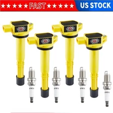4X spark plugs and ignition coil packs For 03-11 Honda Civic Element CR-V UF311