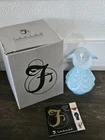 New In Original Box VINTAGE FENTON BLUE TOPAZ OVERLAY VASE