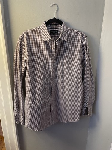 Banana Republic Shirt Mens Medium Purple Button Up Slim Fit Long Sleeve Non Iron - Picture 1 of 3