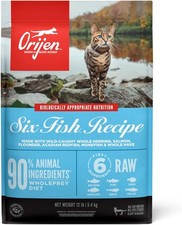 Six Fish Grain-Free High-Protein Premium Dry Cat Pet Supplies, 12-lb bag