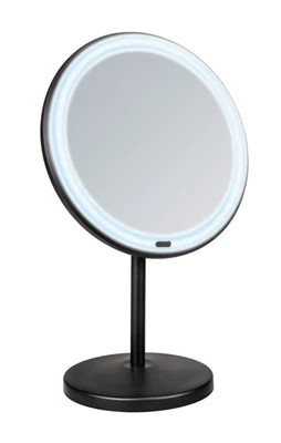 LED Stand-Kosmetikspiegel Mod. Onno Schwarz mit Touch-Funktion - Bild 1 von 3