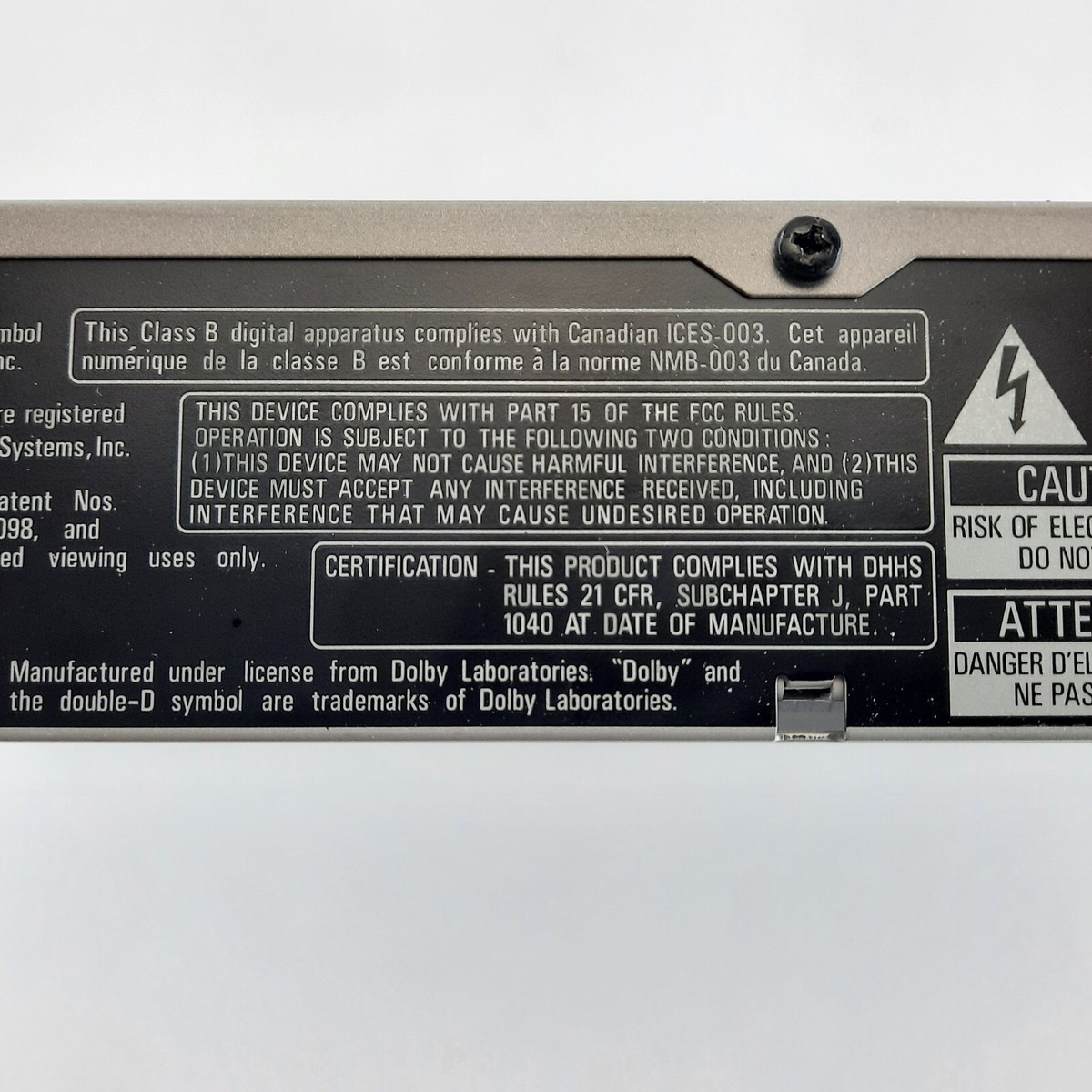 Pioneer DV-260 DVD Player SRS TruSurround Dolby Digital WMA Pioneer DV-260 DVD Player SRS TruSurround Dolby Digital WMA
