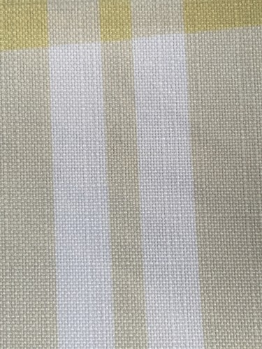 Laura Ashley Hartwell Plaid Tablecloth Water Repellant White Gold Beige 52 x 70" - Picture 8 of 8