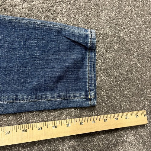 Pantalones de mezclilla para mujer ajustados rectos lavados claros descoloridos 7 para toda la humanidad Cristen W32 L32 * - Imagen 7 de 13
