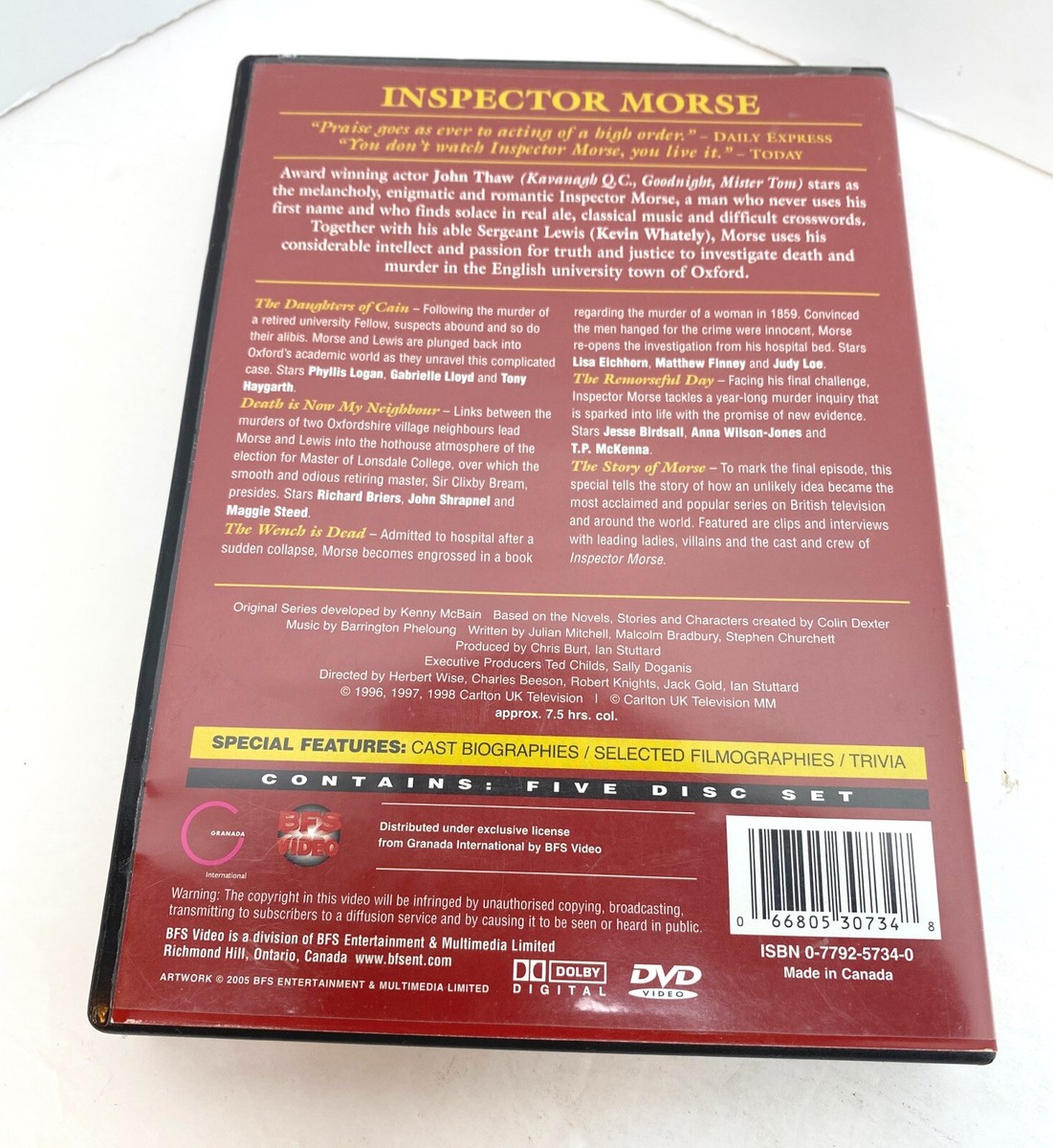 Inspector Morse - The Remorseful Day Set (DVD, 2005, 6-Disc Set