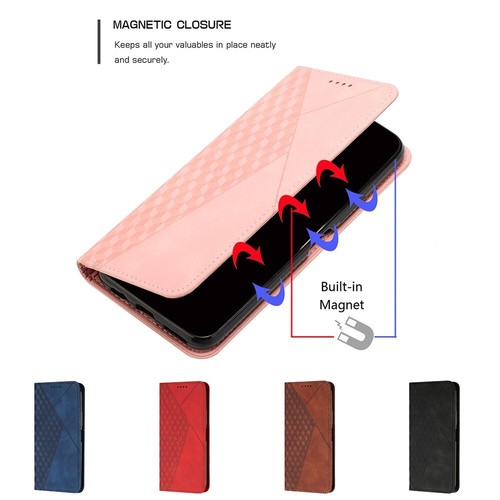 For Samsung A25 A24 A23 A21 A15 A14 A13 Checkered Wallet Flip Leather Phone Case - Picture 2 of 18