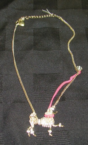Vintage Betsey Johnson Strass Pudel Halskette WUNDERSCHÖN! - Bild 2 von 4