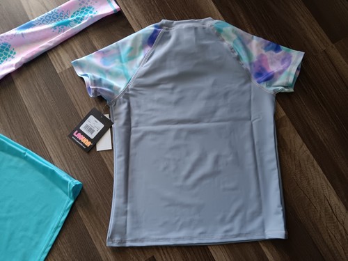 Laguna Girl's swim, rashguard UPF 50+ fitted lot of 2 shirts Medium SZ NWT - Picture 13 of 19