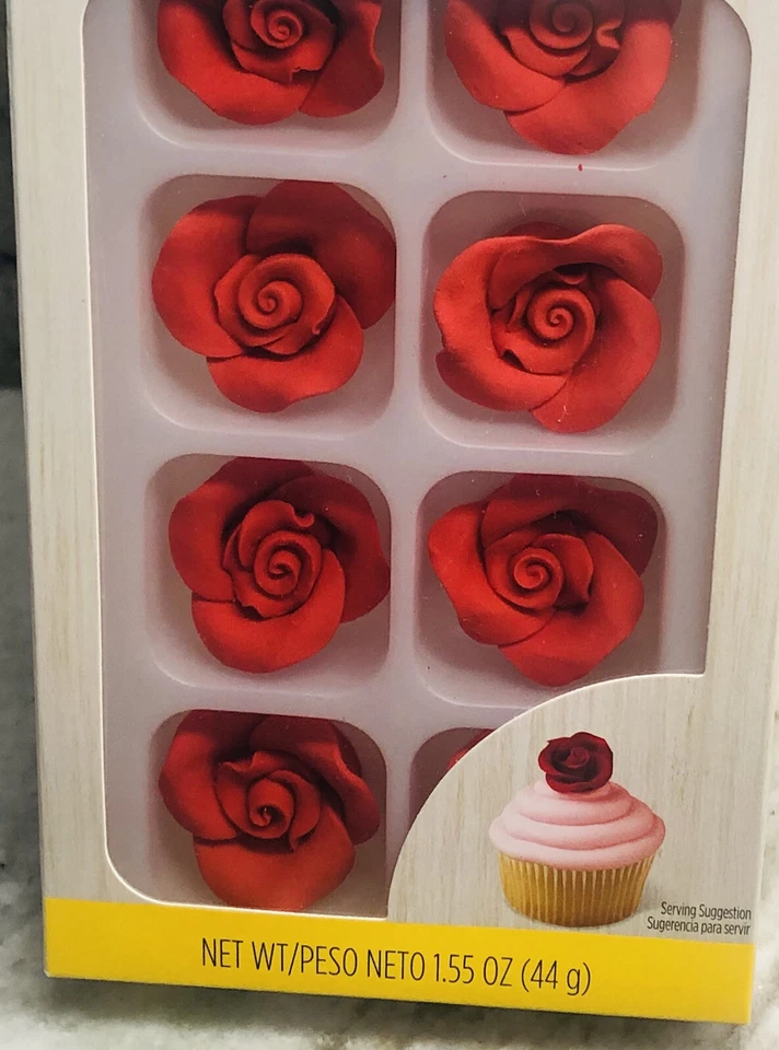 Decoraciones de hielo Wilton - Cupcakes rojos: rosas/envío 24 horas Foto 2 de 4