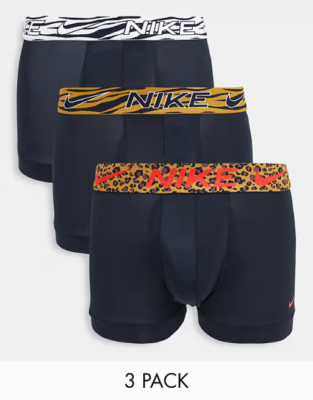 Nike 3er Pack Herren Microfaser DRI FIT Trunks Boxershorts Größe XS oder S