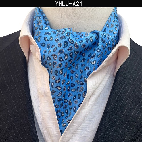 New Classic Men's Jacquard Checks Polka Dot Scarves Cravat Ascot Necktie Tie - 第 22/25 張圖片