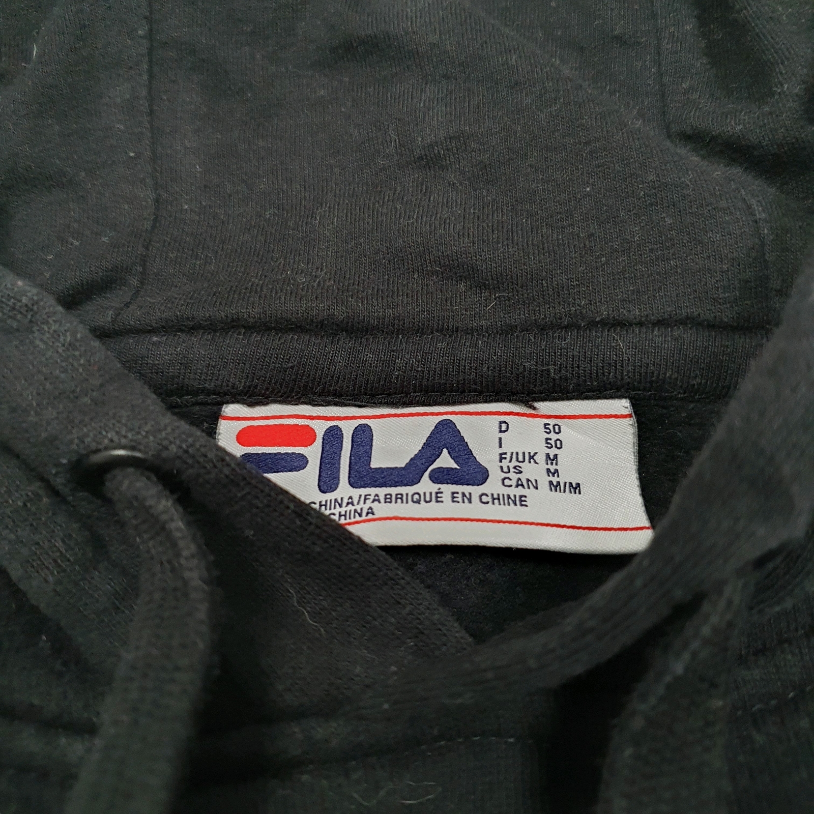 FILA Hoodie Cotton Jumper Sweatshirt Mens L image 2