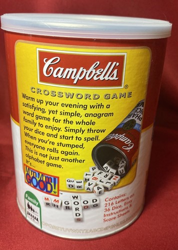 Campbell's Alphabet Würfel Kreuzworträtsel Familie Spaß Spiel Nacht NEU - Bild 2 von 4