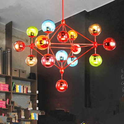 Colour Modern Modo Led Glass Ball Chandelier Ceiling Light Lobby Pendant Lamp - Coloured Glass Ball Ceiling Light Colour Modern Modo Led Glass Ball Chandelier Ceiling Light Lobby Pendant Lamp - Coloured Glass Ball Ceiling Light