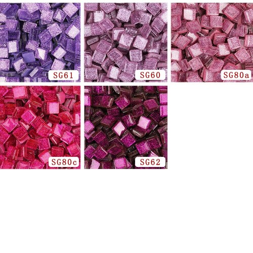 200 g 3/8 pulgadas cuadrado brillo vidrio mosaico arte proveedor de materiales hágalo usted mismo arte artesanal - Imagen 5 de 30