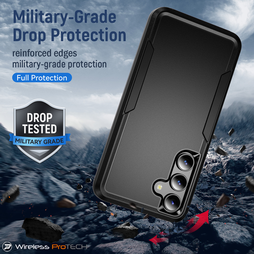 Dual Layer TPU and PC Case for Samsung Galaxy S24 5G Phone by Wireless PROTECH - Picture 3 of 8