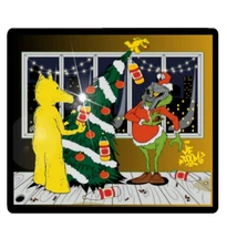 Lord Quasimoto & MF DOOM Xmas Christmas Hip Hop Rap Music Sticker 3.5 x 3.5"