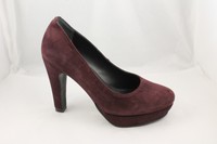 Womens Gardenia Copenhagen Bordeaux Suede Heels - Uk Size 3 Ex Display Womens Gardenia Copenhagen Bordeaux Suede Heels - Uk Size 3 Ex Display