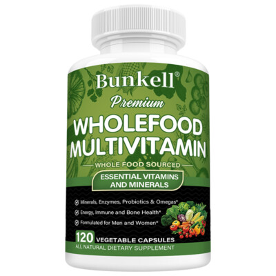 WHOLEFOOD MULTIVITAMIN CAPSULES STRONG BONES,SUPPORTS ENERGY AND IMMUNE HEALTH