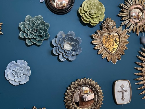 Fleur Lotus bleu en céramique diamètre 18 cm - Photo 5/8