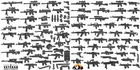 100 PCS WEAPON PACK - Various Weapons Guns, Rifles Sniper for Lego Minifigure