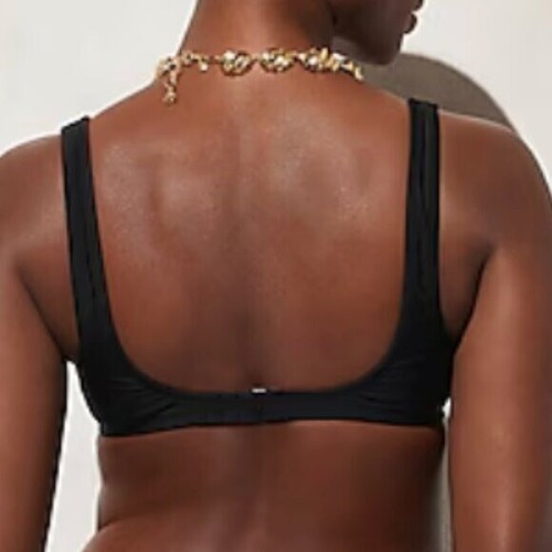 J. Crew Heritage Scoop Neck Bikini Top Womens Medium Blue Lined Adjustable B… - Picture 3 of 3