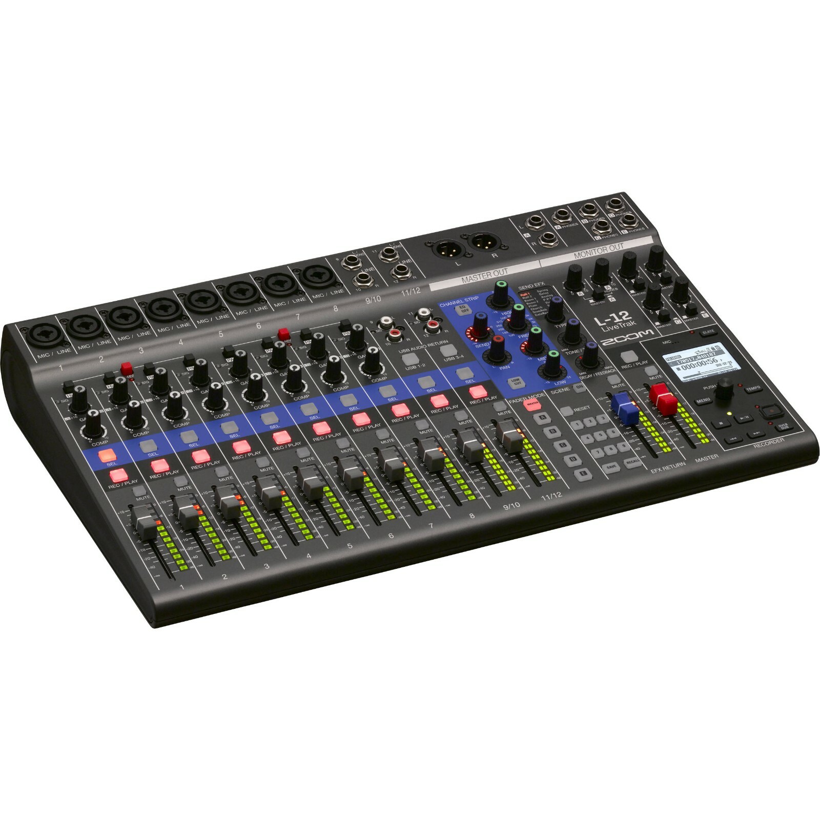 Zoom LiveTrak L-12-12-Channel Digital Mixer & Multitrack Recorder-AUTHORIZED 