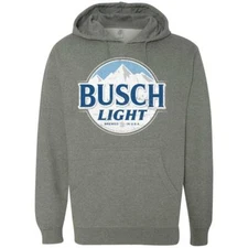 Busch Light Logo Hoodie Grey