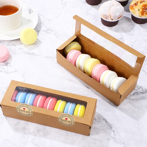 50 Pcs Empty Boxes Macaron Baby Tortenbox Karton Kraft-Bäckerboxen - Bild 9 von 11