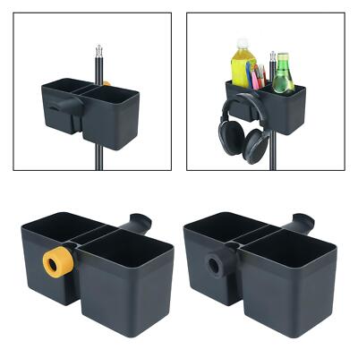 2x Trinkbecherhalter-Clip – Schwarz, Kunststoff, Für Tisch Bis 3,8 Cm Dicke, Hält Bis 700 G, 19,5x10 Cm
