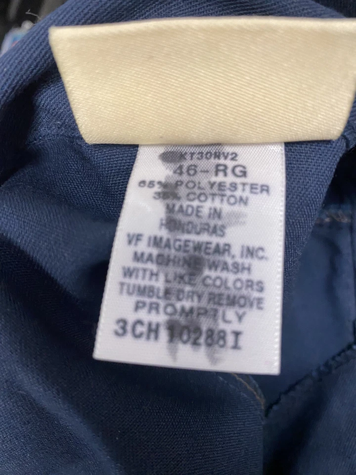 Lab Coat Unique Machine Mens Red Kap Long Embroidered Jacket Size 46 Navy Blue - Image 4 of 4