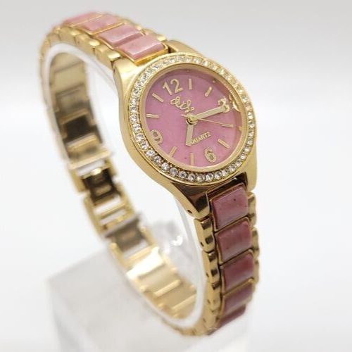 HSN Colleen Lopez Rhodonite Watch! Goldtone