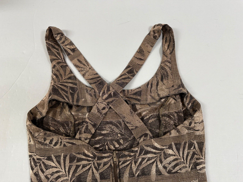 Knapp Studio Women Dress Sleeveless Brown Made USA size 3 - Picture 7 of 11