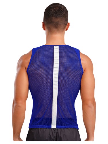 Men Undershirt Disco Tops Sexy Vest Gym Shirts Breathable Street Look Shiny Top - Picture 24 of 67