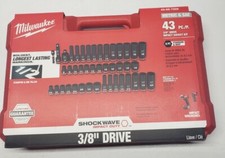 Milwaukee 49-66-7009 SHOCKWAVE Impact 3/8" DR SAE/Metric Deep 6PT Set 43pc