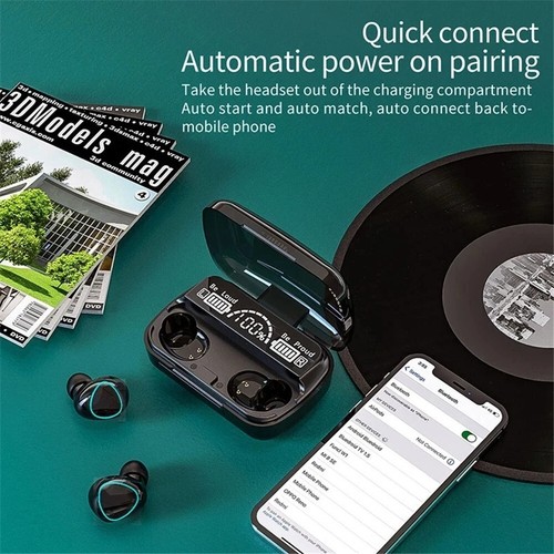 Bluetooth 5.1 Earphones Wireless Earbuds Touch Control In Ear For Smartphones - Picture 11 of 12